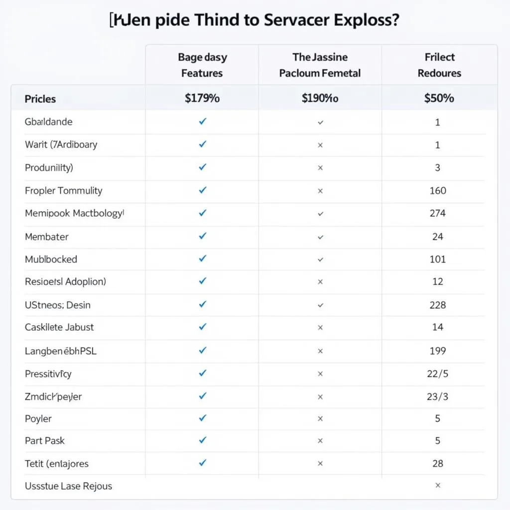 A comparison table of popular filespace downloaders