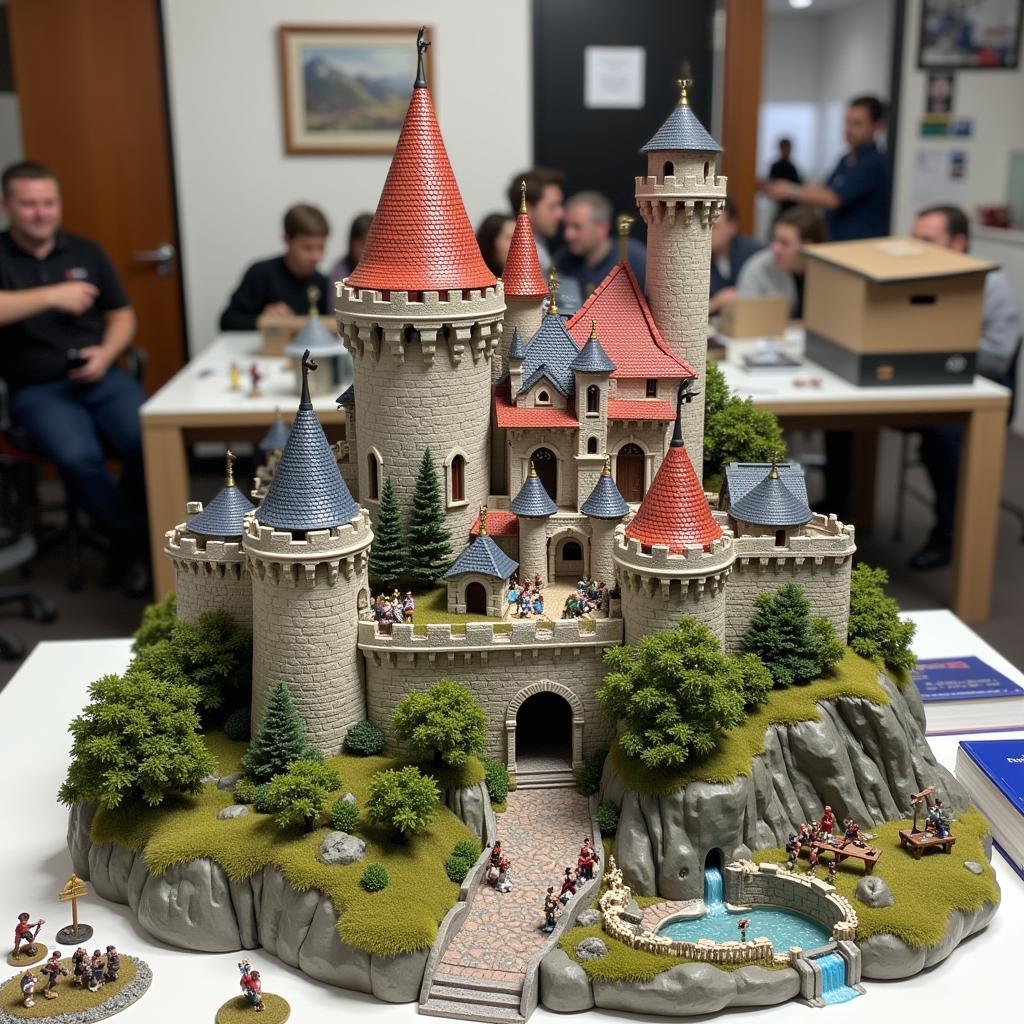 Impressive Completed Castle Model Kit on Display