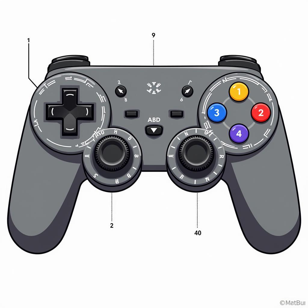 Controller Button Numbers Layout