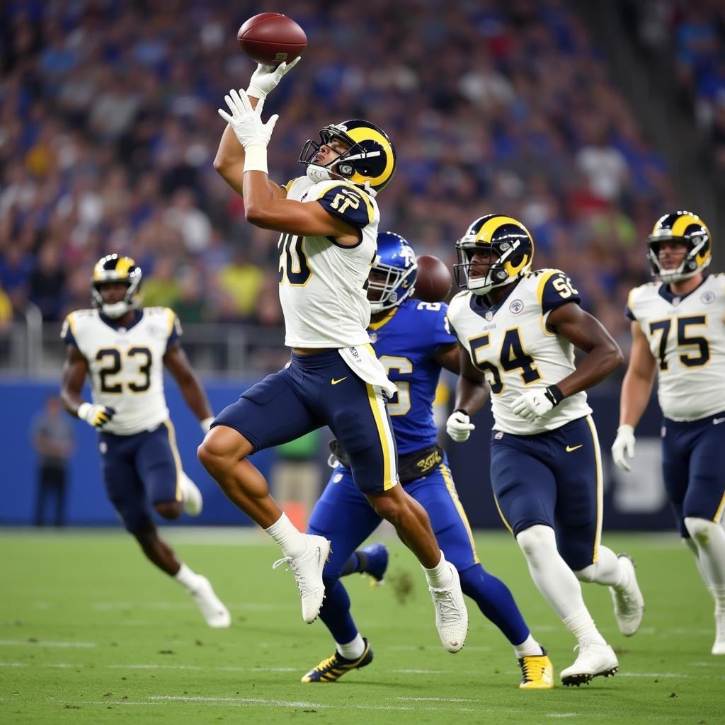 Cooper Kupp making a reception during a game