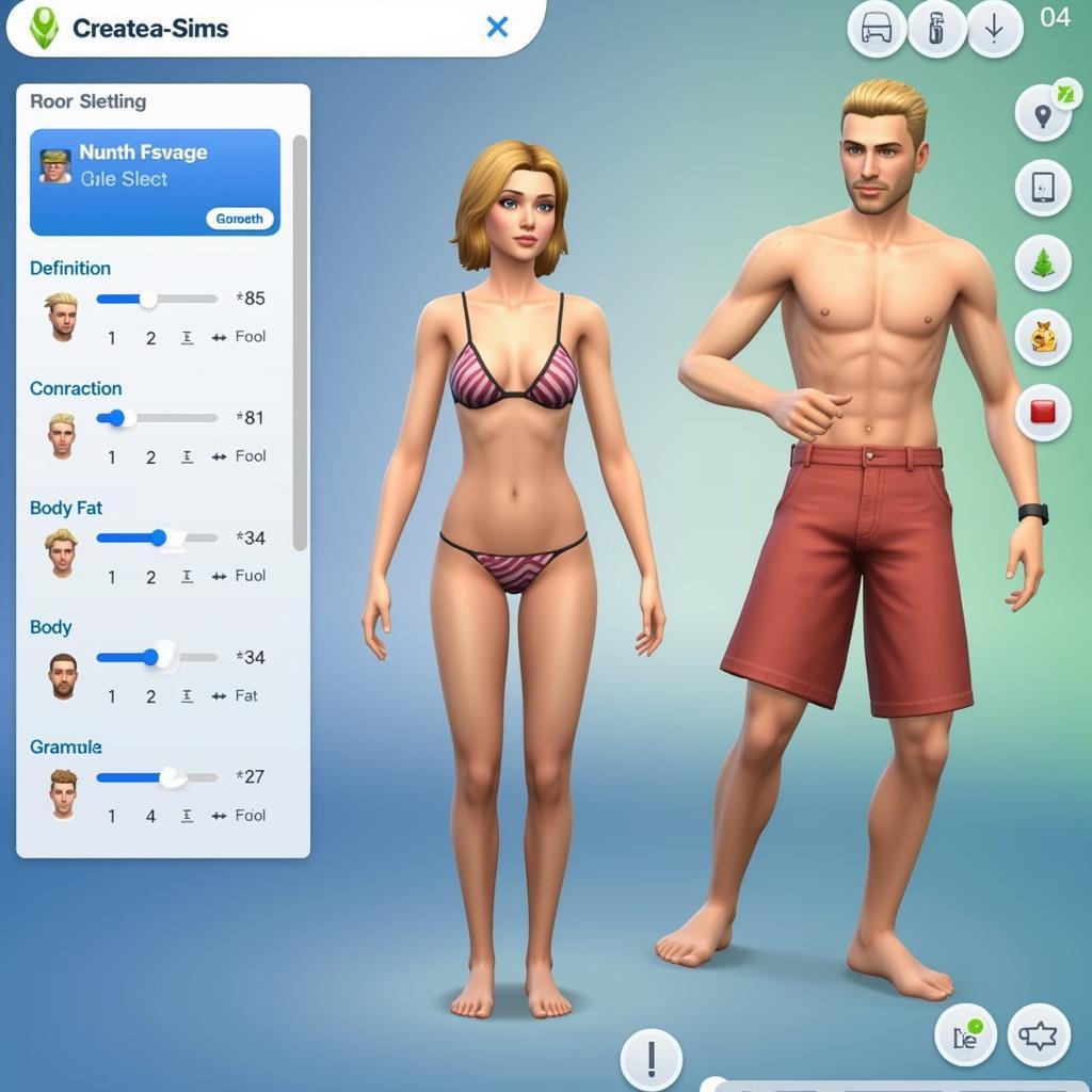 Adjusting body sliders for a cornfed sim