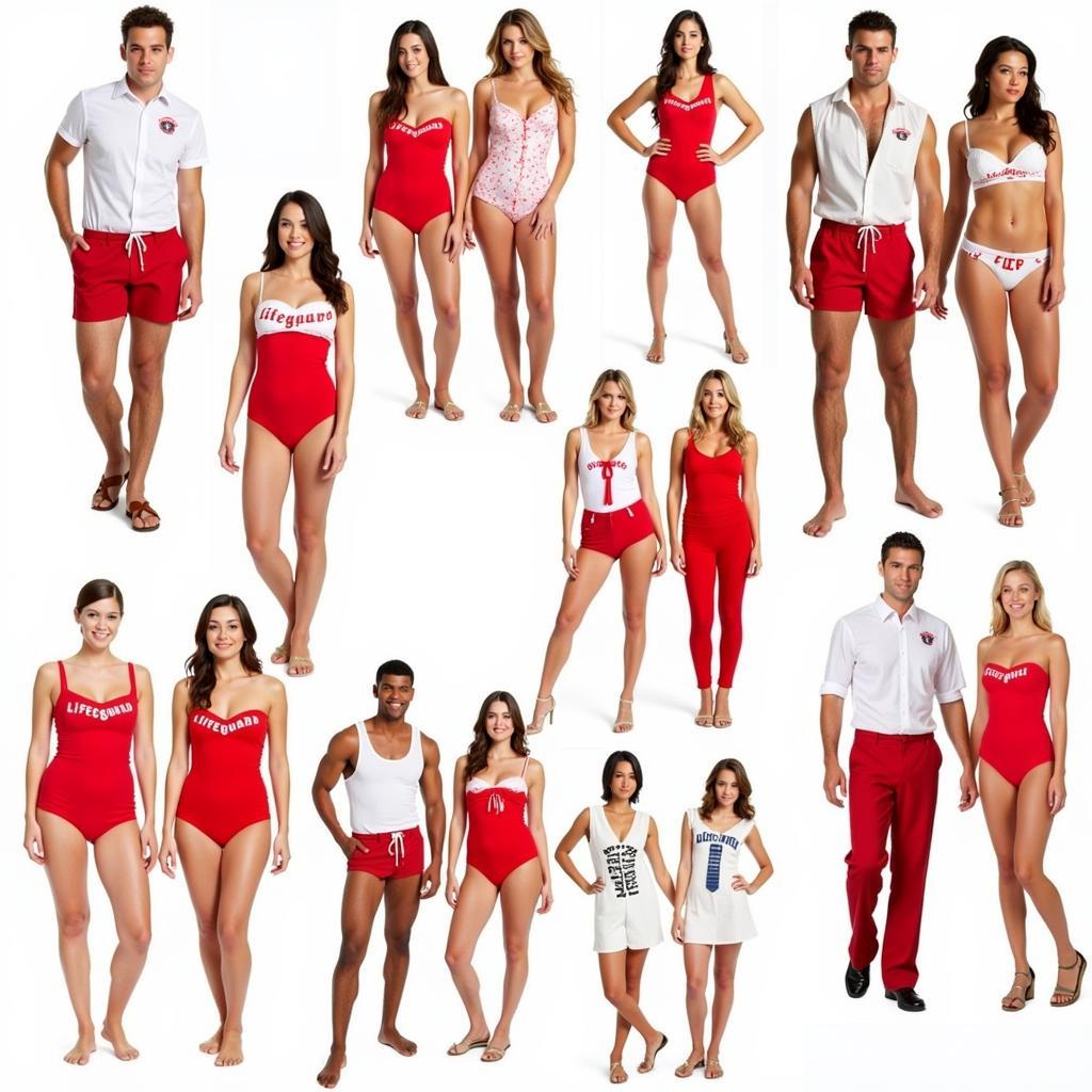 Couples lifeguard costumes inspiration board