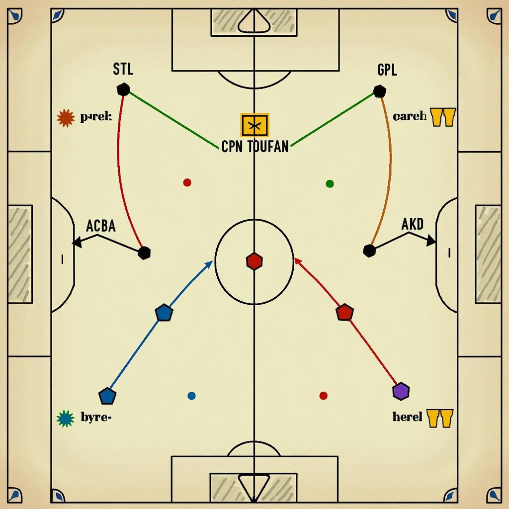 CPU Football Tactics Depicted on a Tactical Board