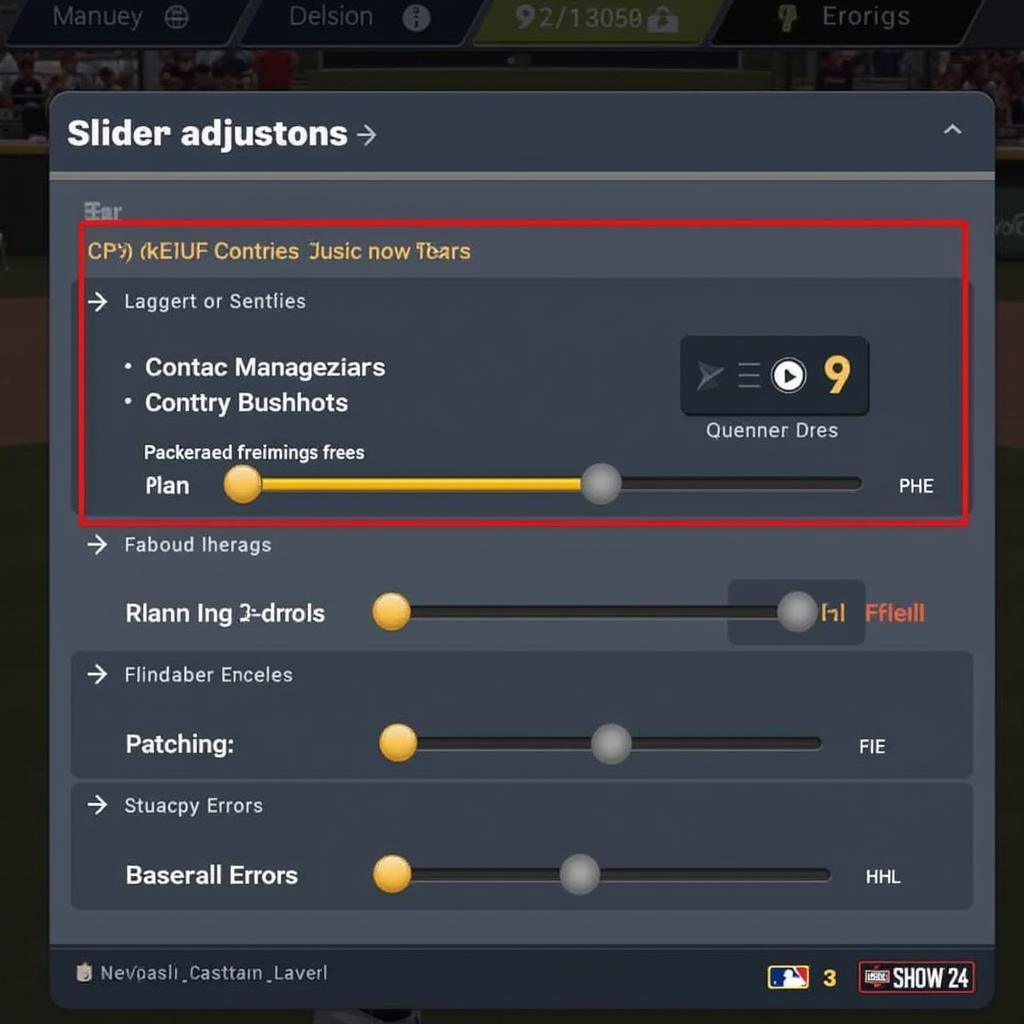 Adjusting CPU vs. CPU Sliders in MLB The Show 24