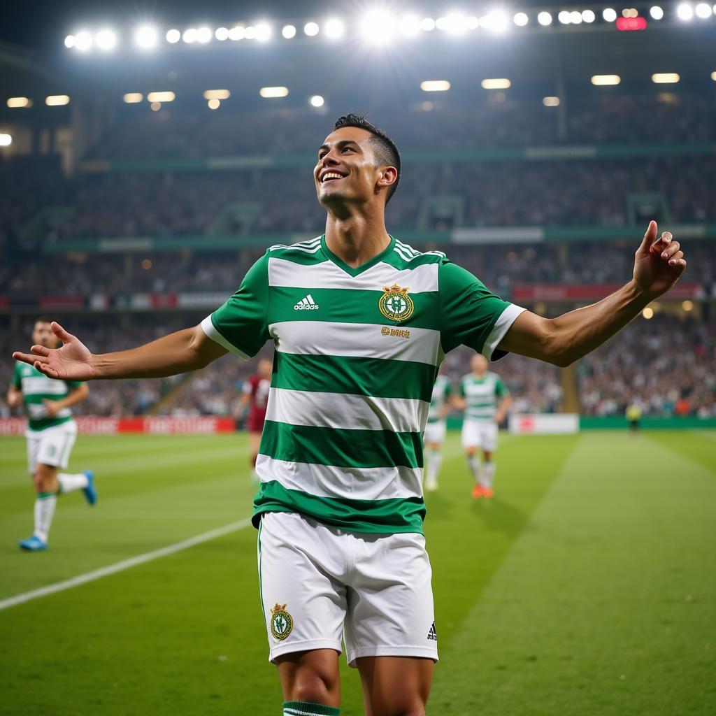 Cristiano Ronaldo Sporting Lisbon Goal Celebration