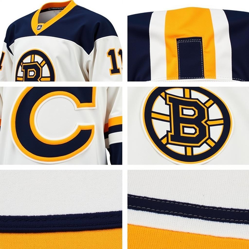 Close-up of the Crosby Winter Classic jersey design details