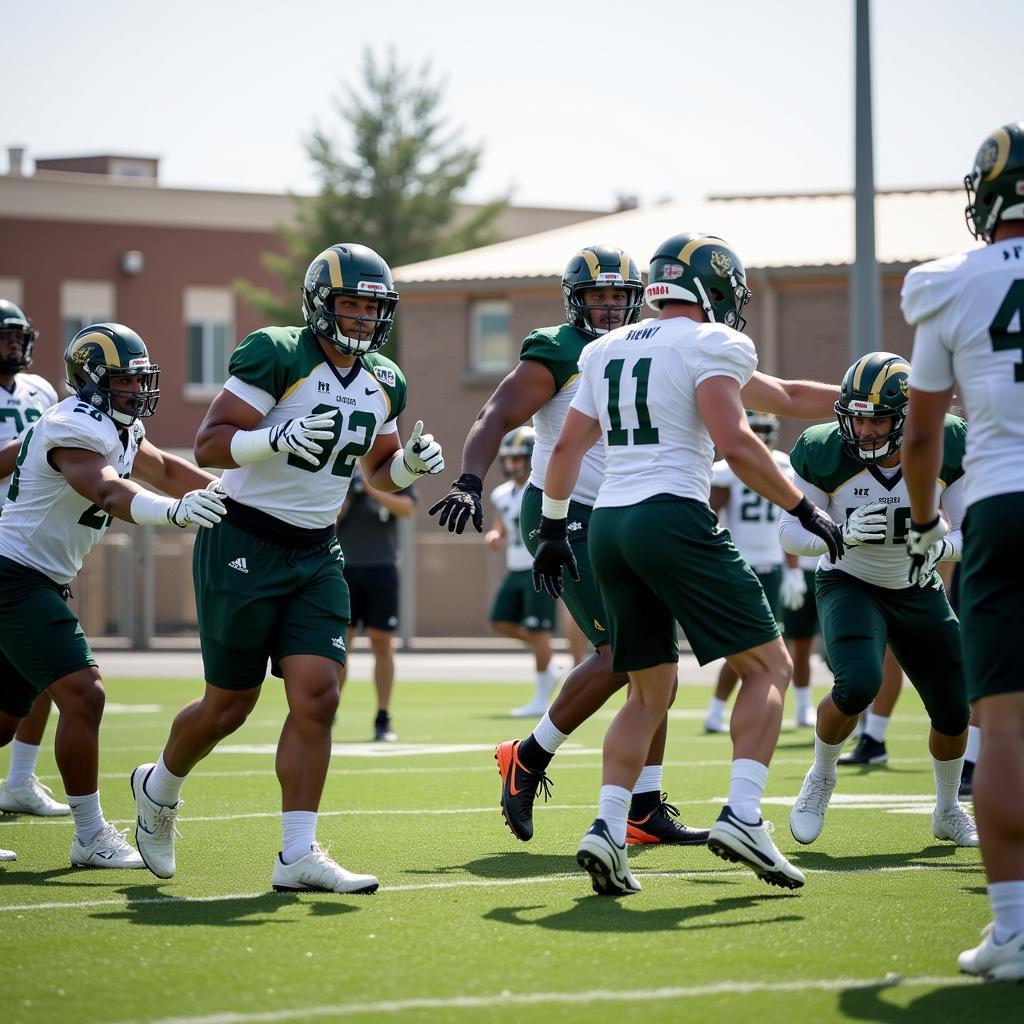 CSU Rams Football Practice Session