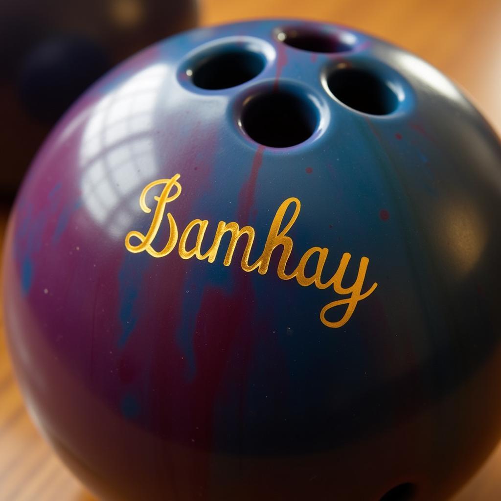 Personalized Custom Bowling Ball with Name and Logo