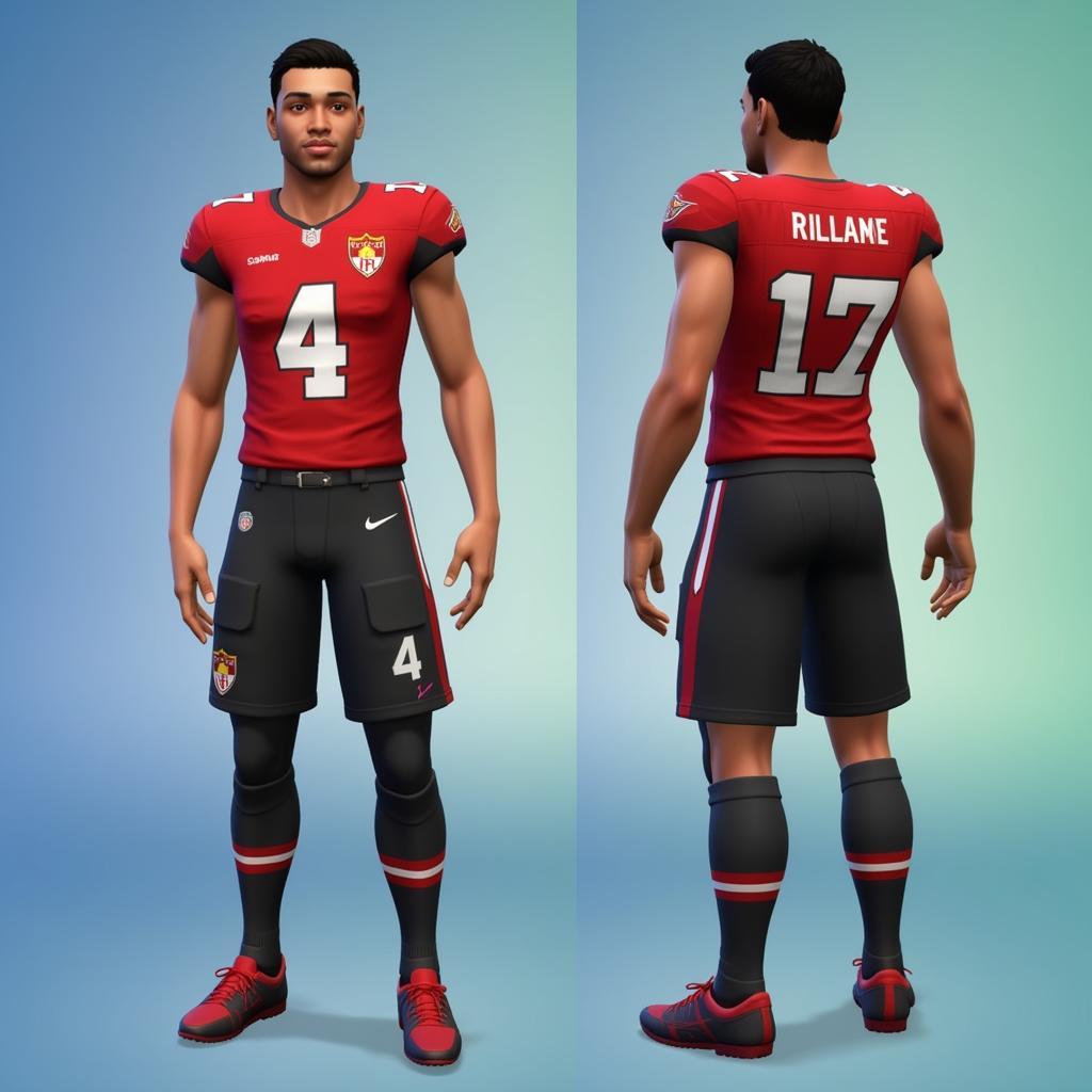 Custom Created Sim Football Player