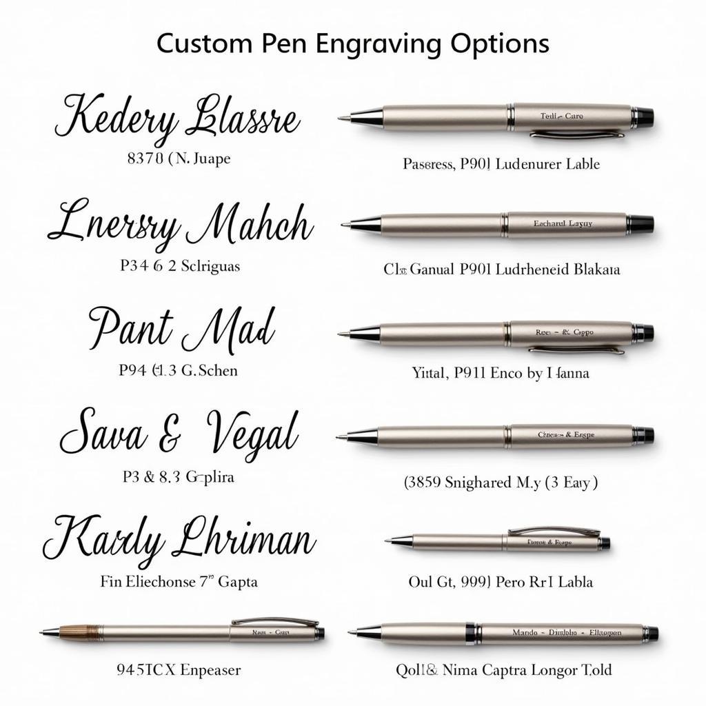 Custom Cross Pen Engraving Options