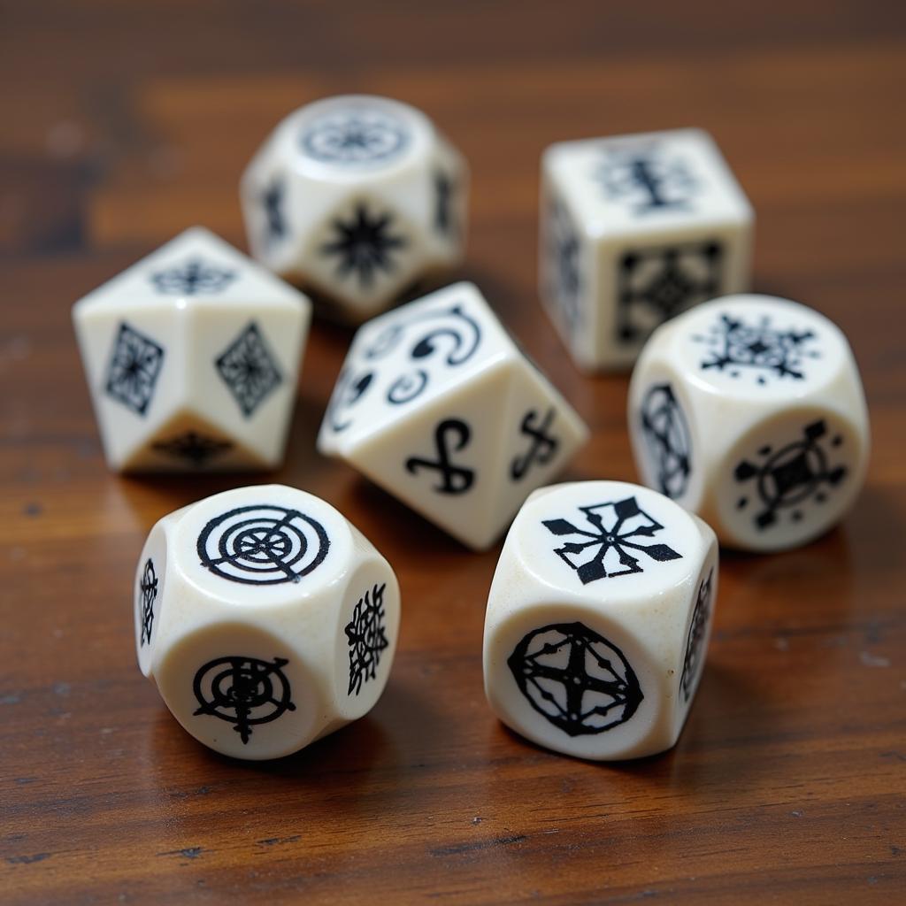 Customized dice for role-playing games