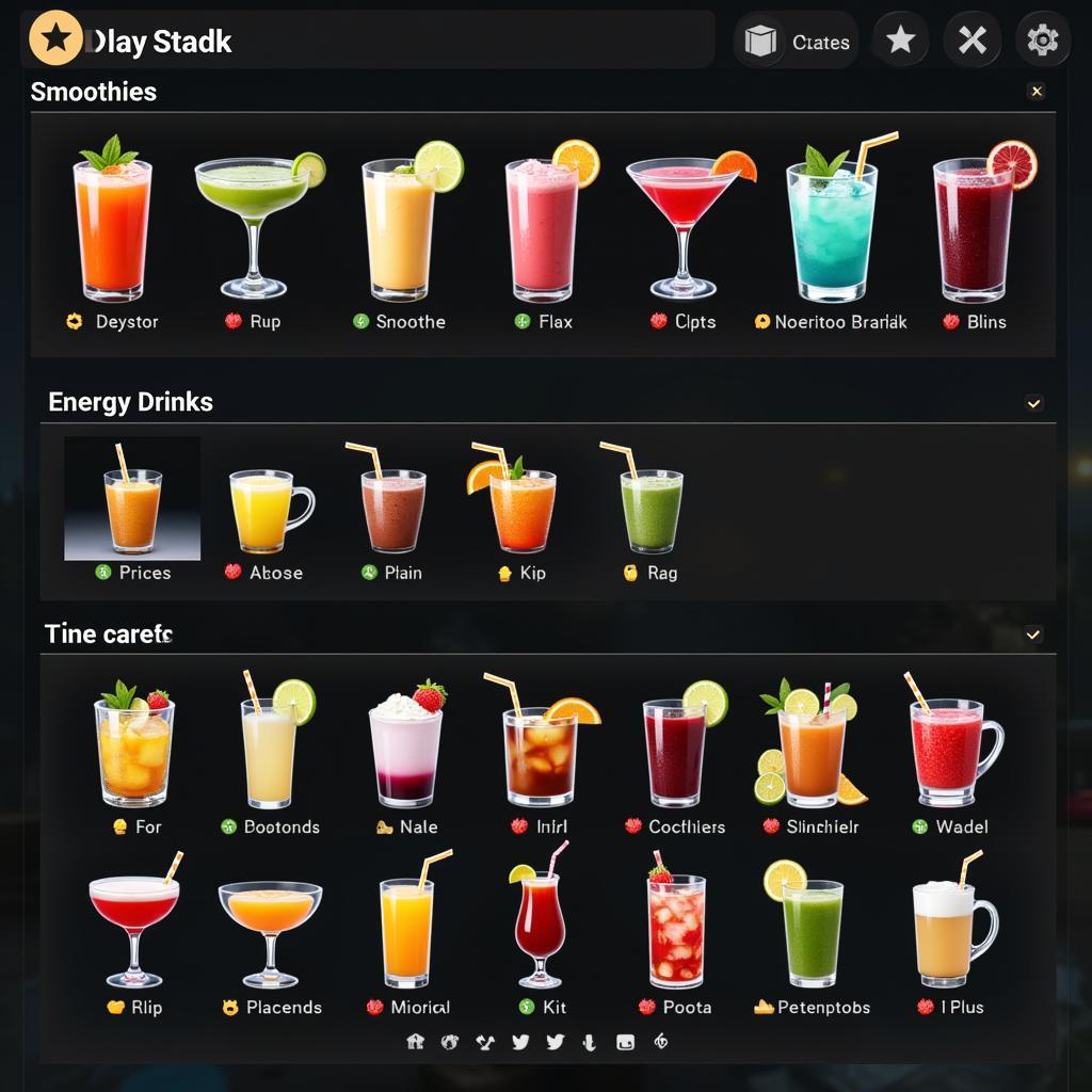 Sims 4 custom drinks menu