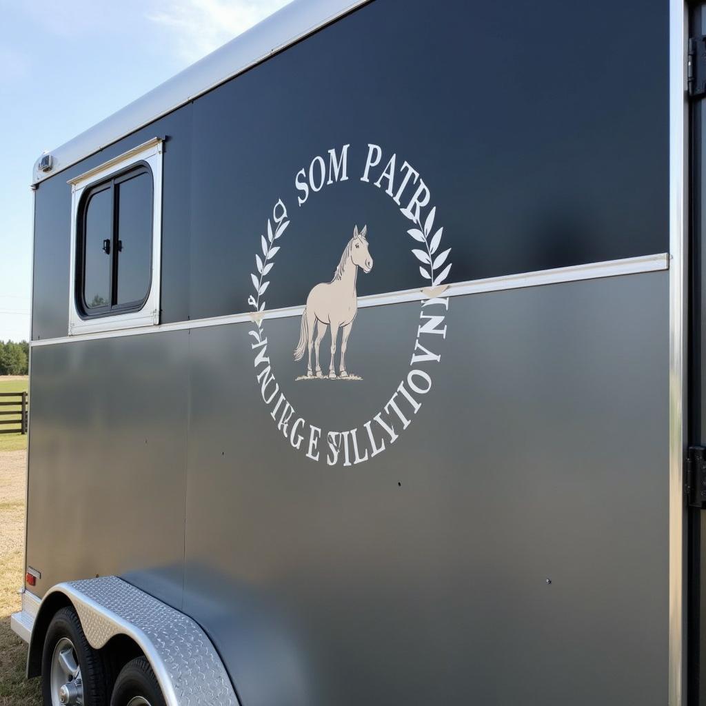 Custom Horse Trailer Graphics with Logo