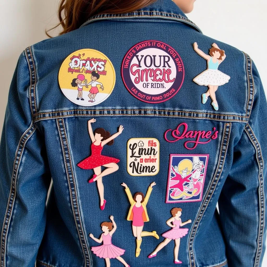 Colorful Dance Patches Adorning a Denim Jacket