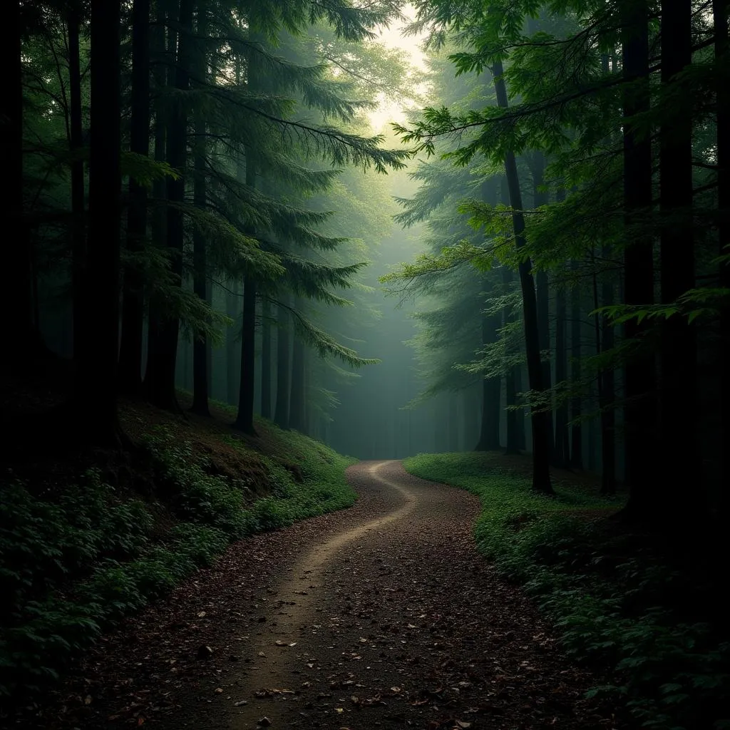 Dark forest path