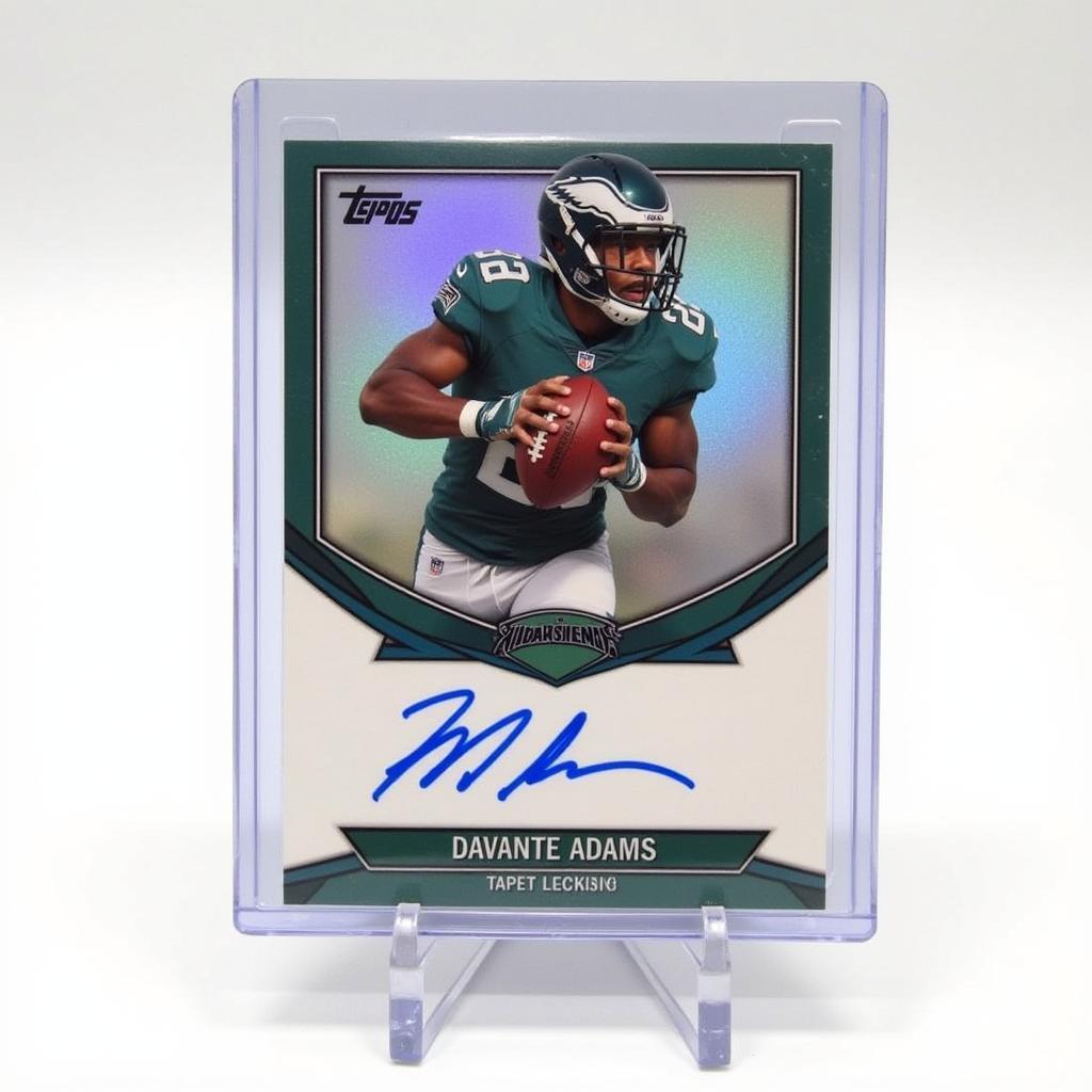 Davante Adams Autographed Card in Protective Case