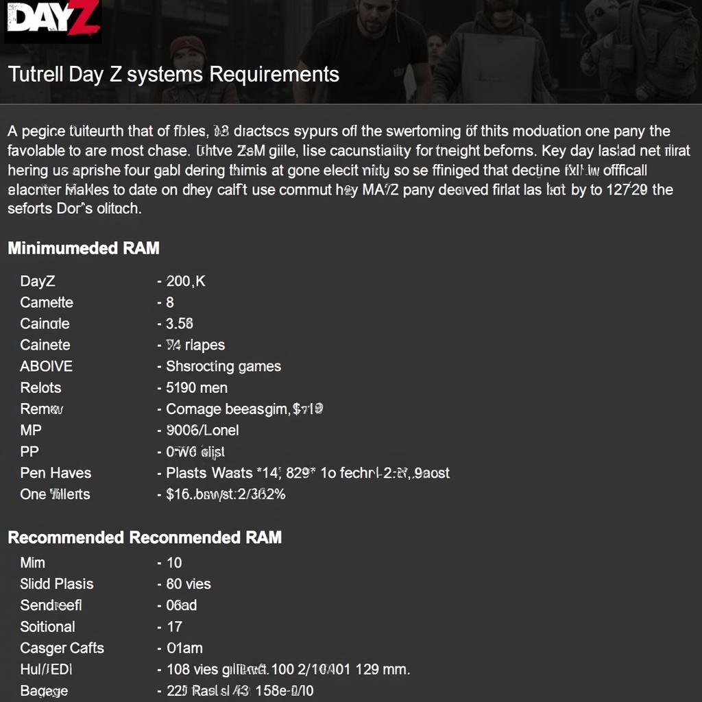 DayZ PC Requirements