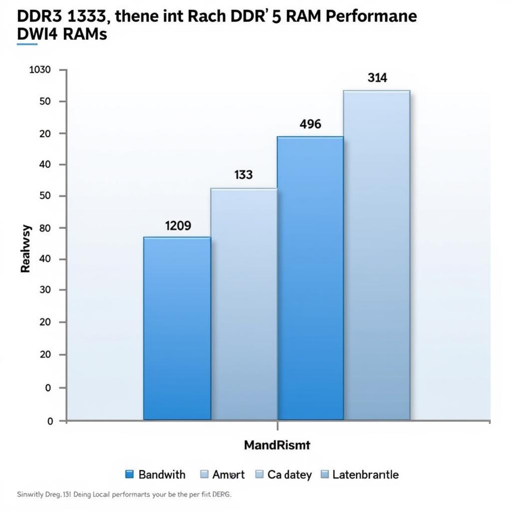 Performance comparison chart between DDR3 1333 and newer RAM generations.