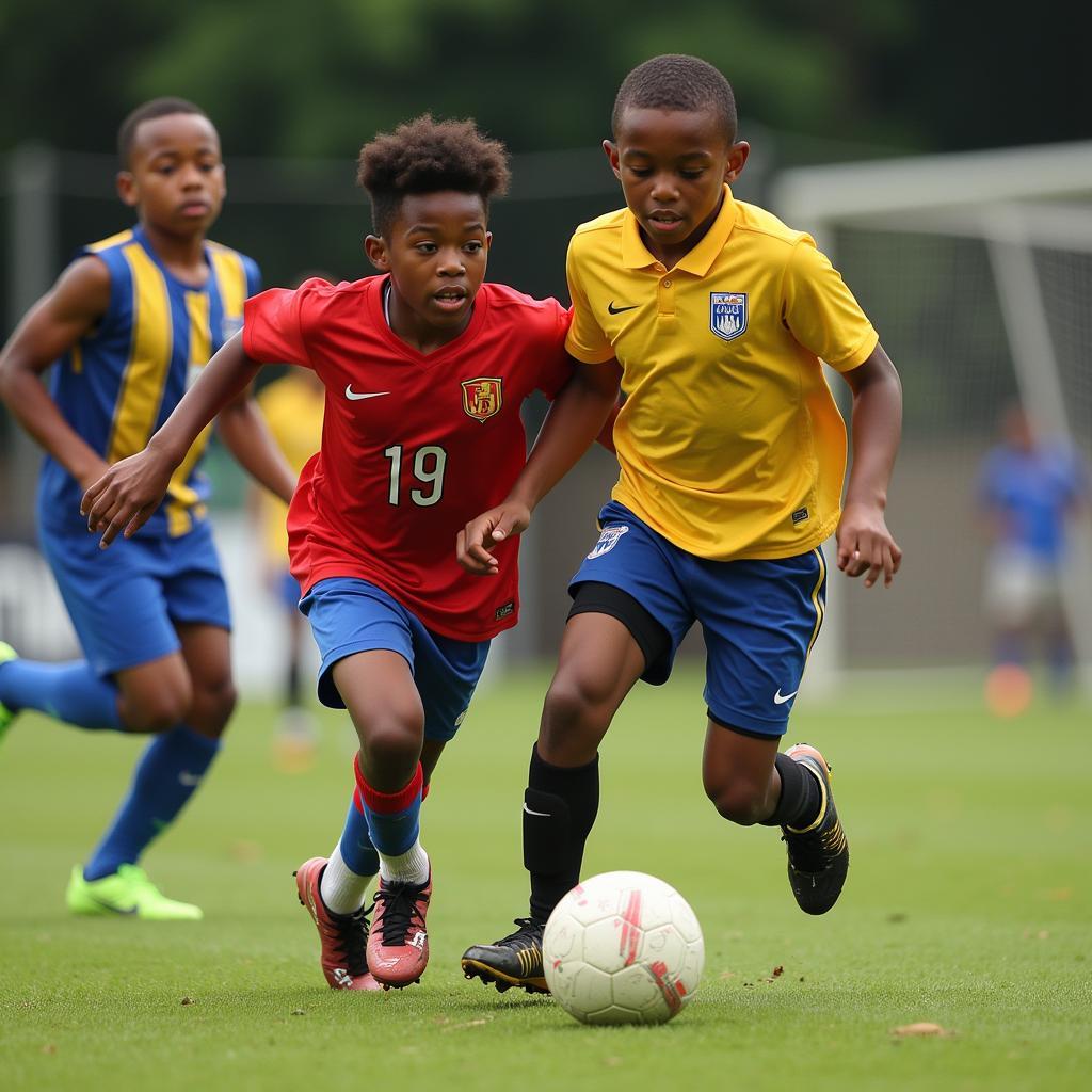 Dexter Hinton dominating a youth football match