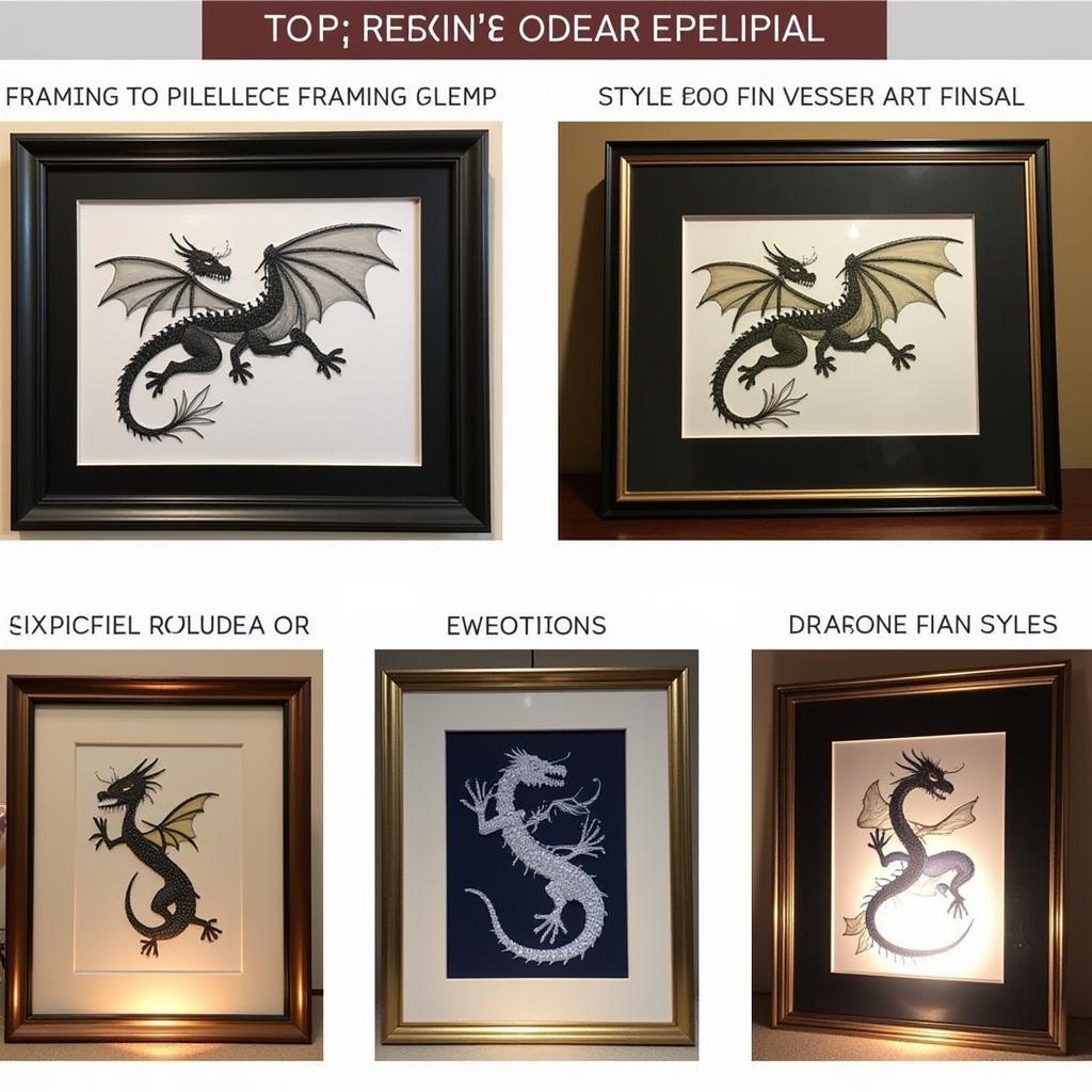 Various Framing Options for Your Completed Diamond Art Dragon Masterpiece