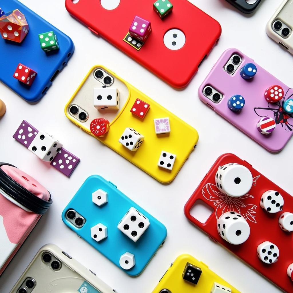 Colorful Dice Phone Cases in Various Designs