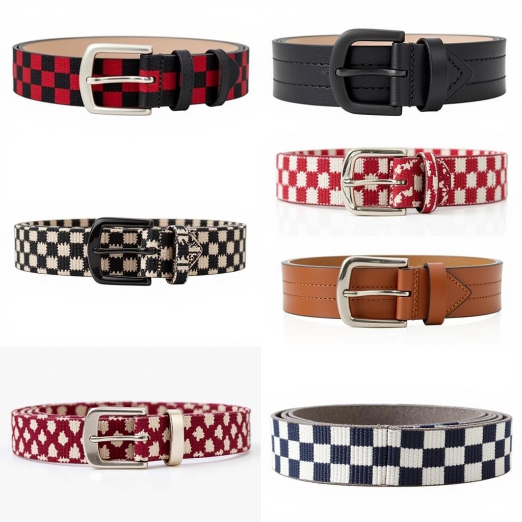 Variety of Belt Checkerboard Styles