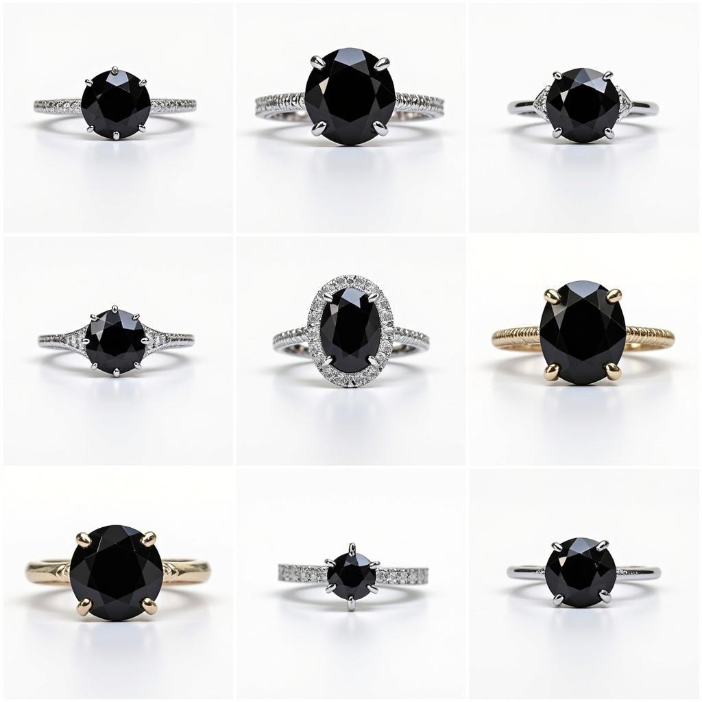 Different Styles of Black Diamond Solitaire Rings