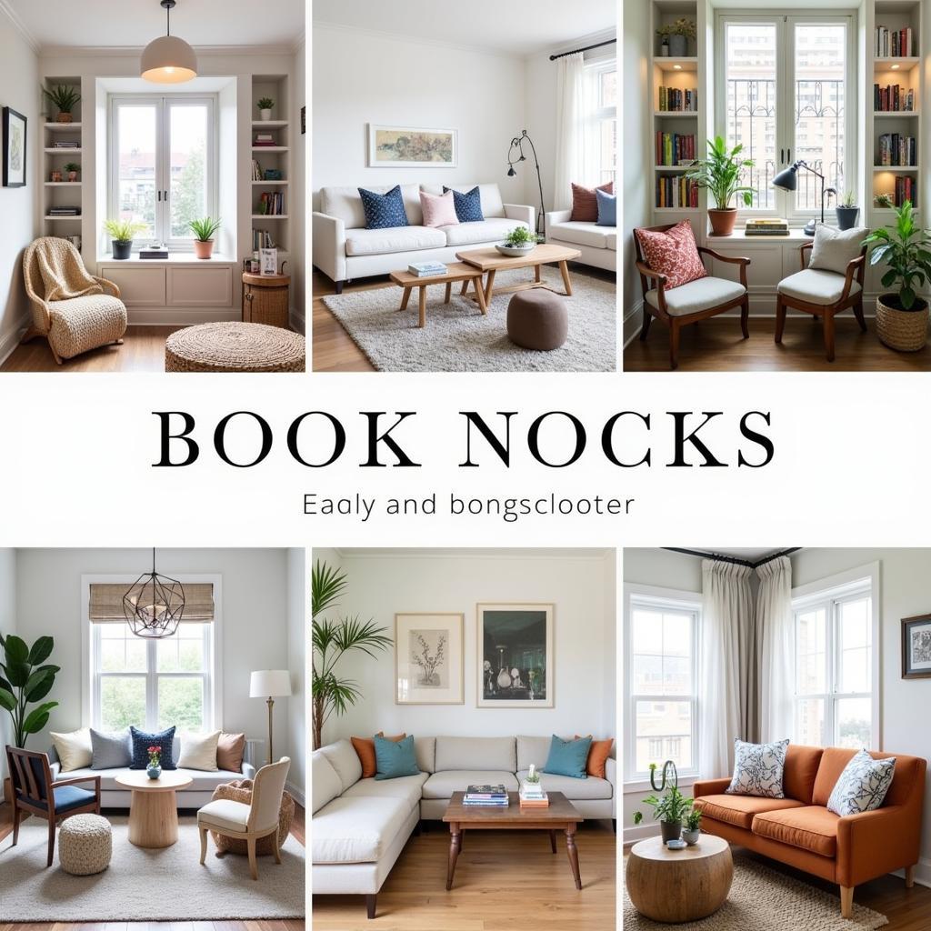 Different book nook designs and styles