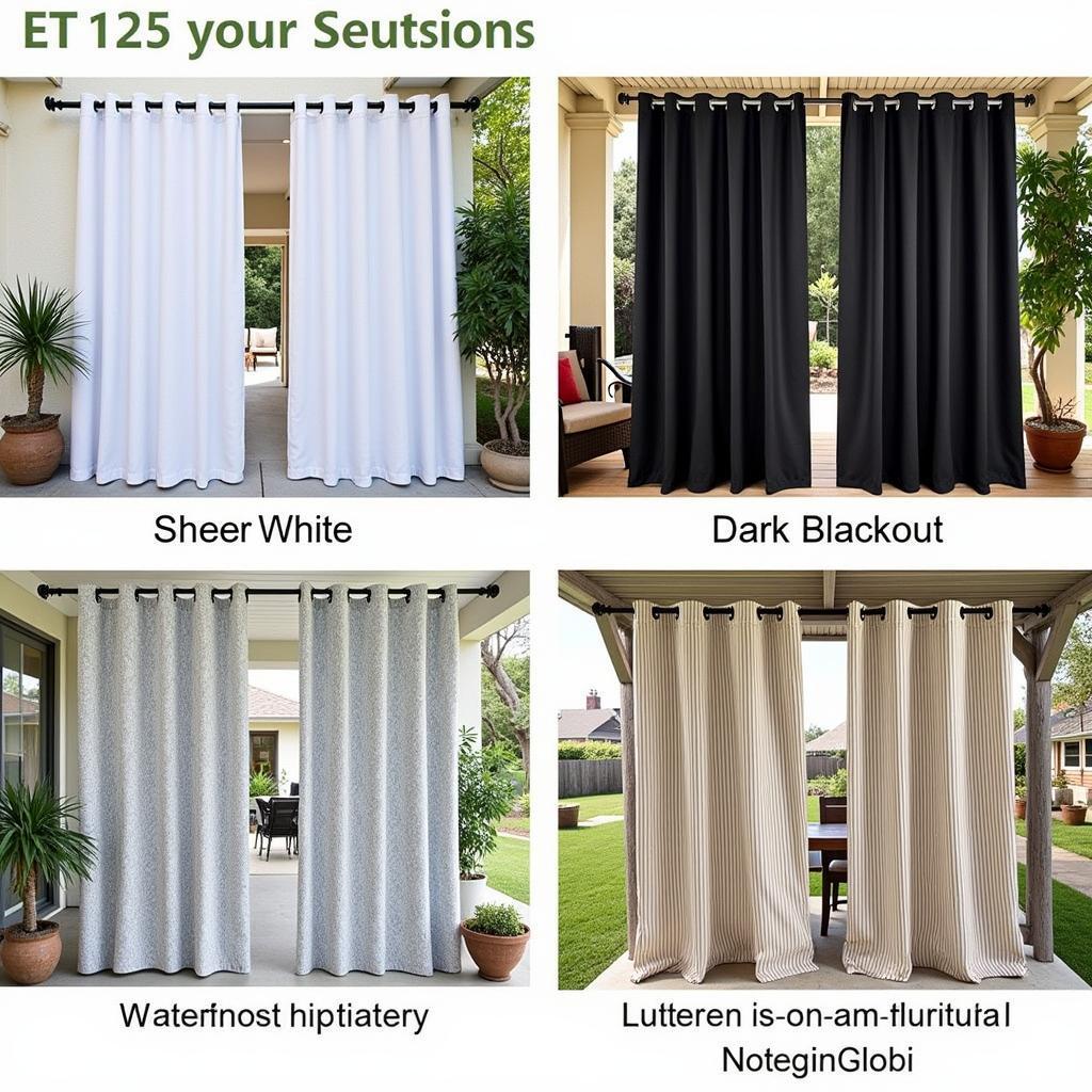 Various Cabana Curtain Styles for Different Needs