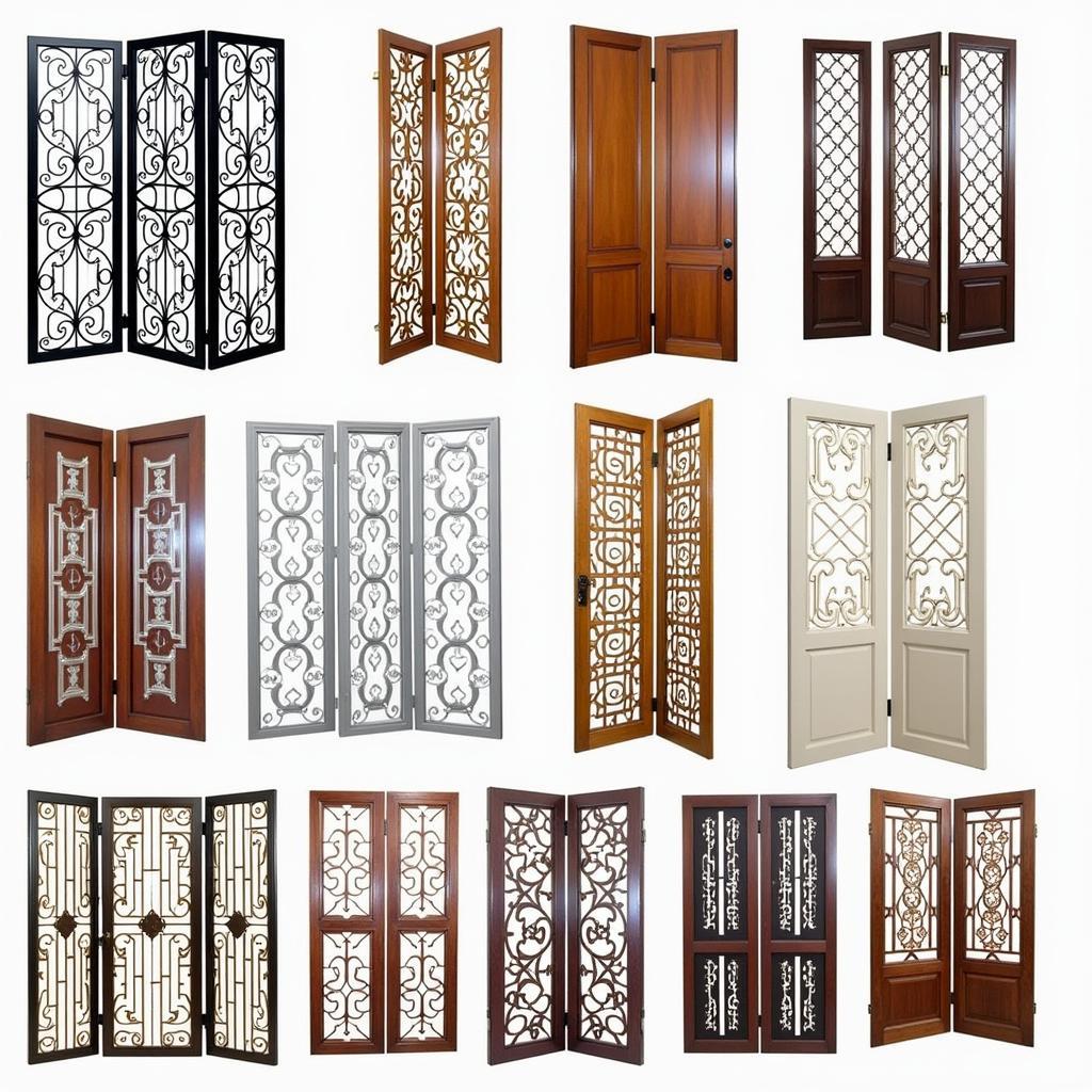 Various styles of decorative screen panel frame kits