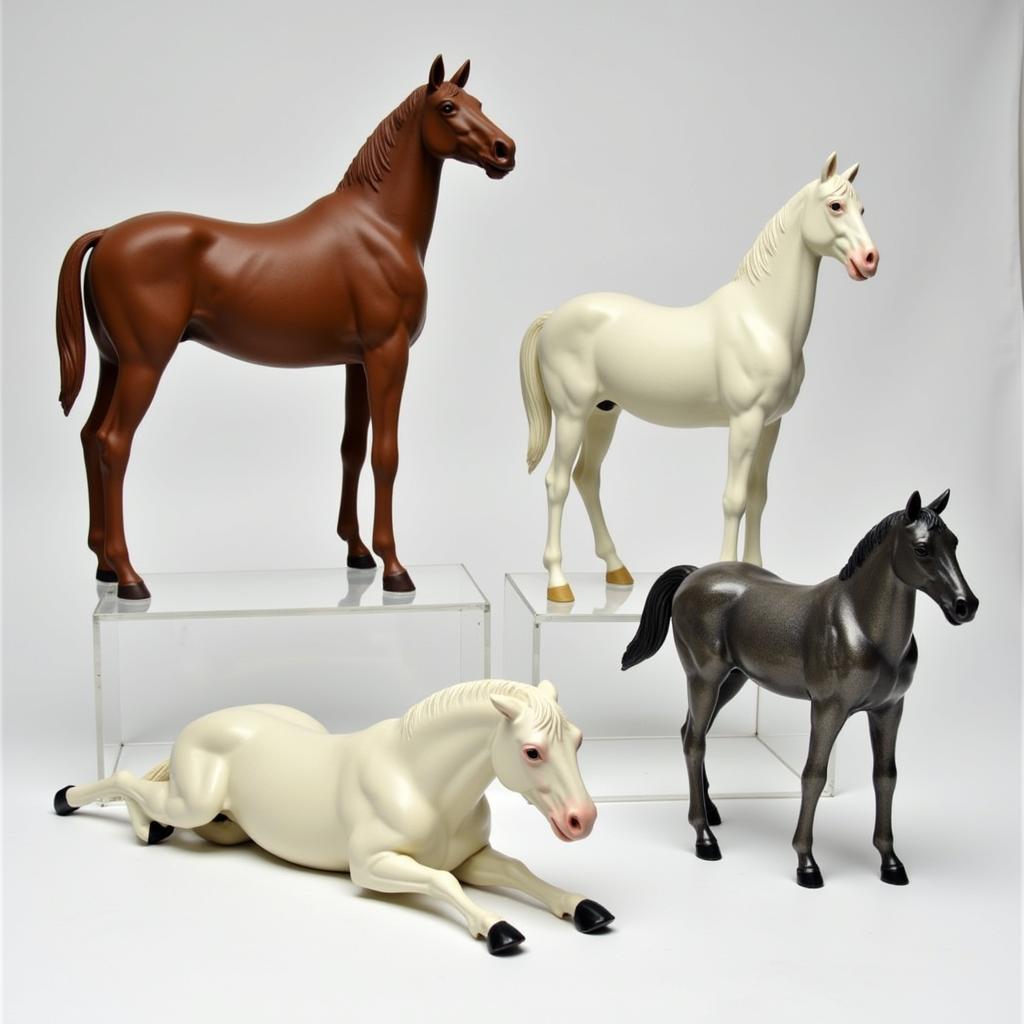 Horse tea pets made from various materials