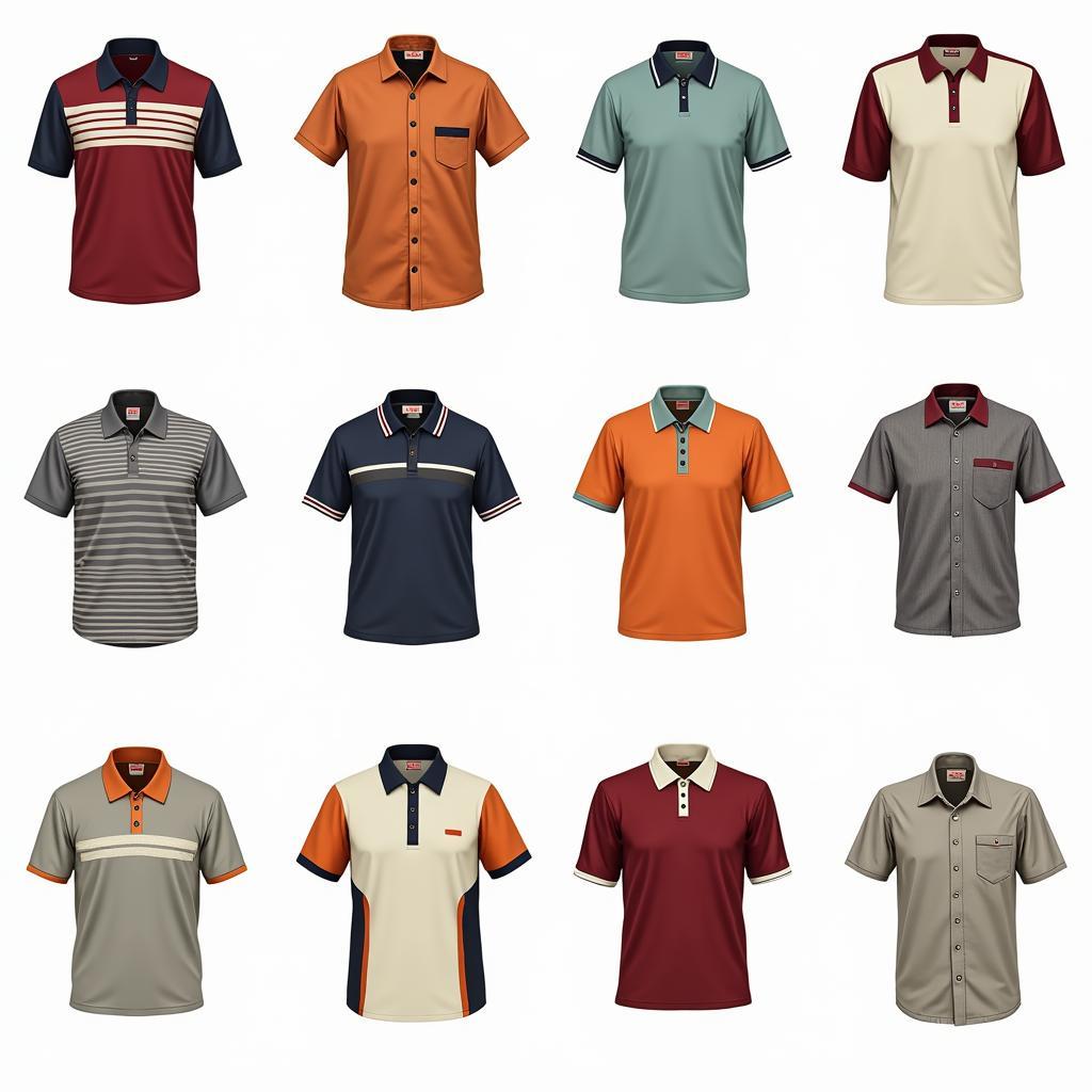 Different styles of cat bowling shirts, including classic button-ups, polo shirts, and vintage-inspired designs.