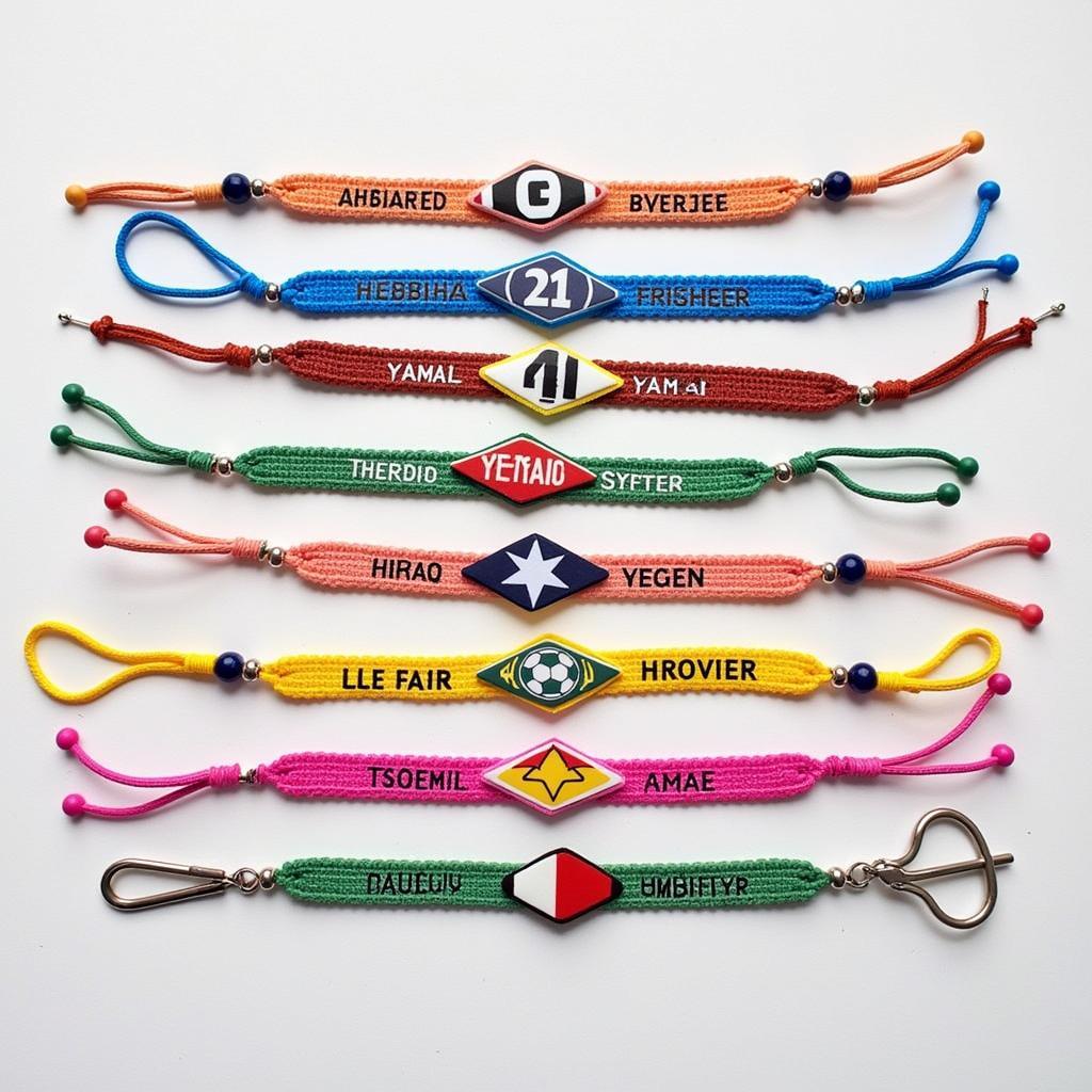 Various Styles of Yamal-Themed Friendship Bracelets