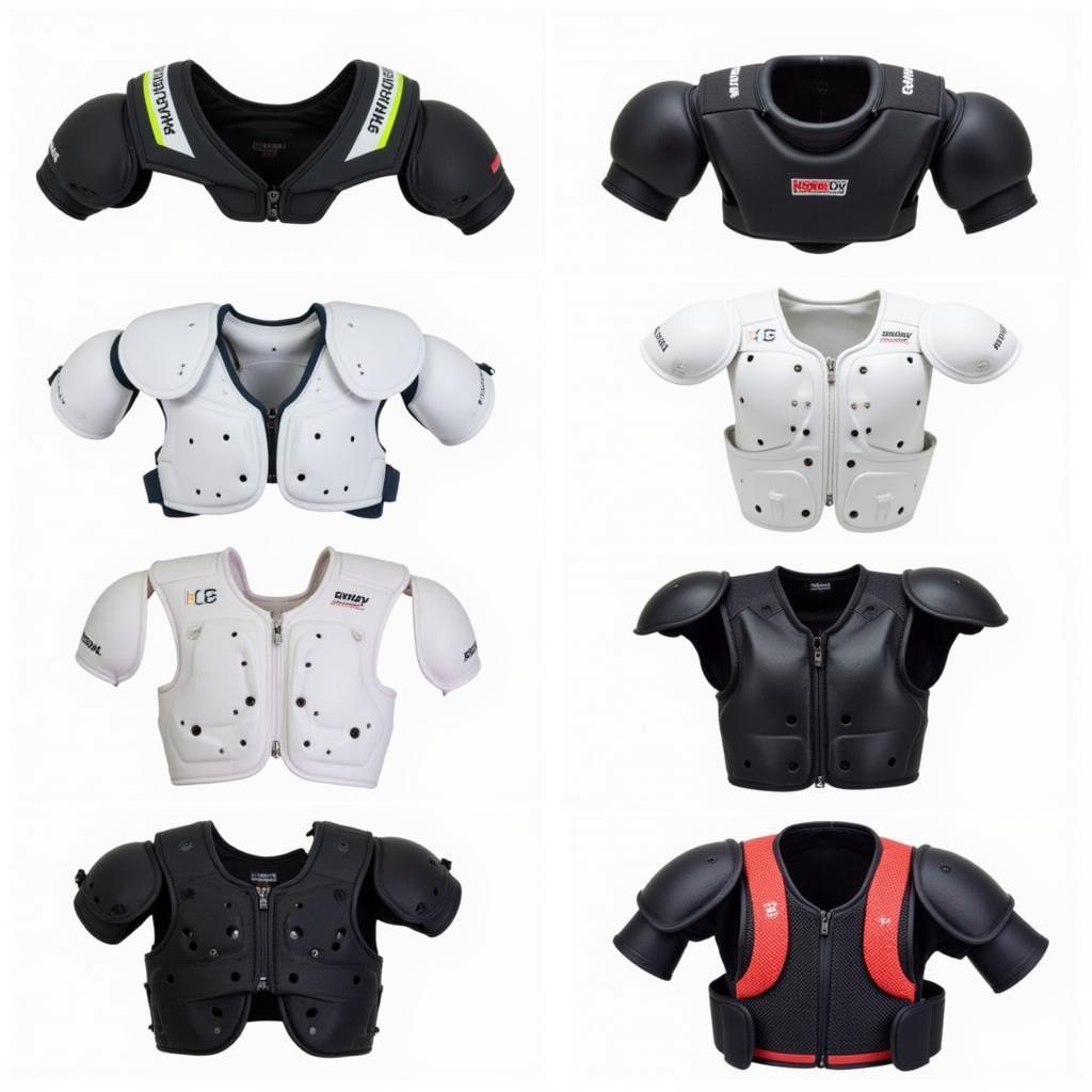 Various extra shoulder pad designs