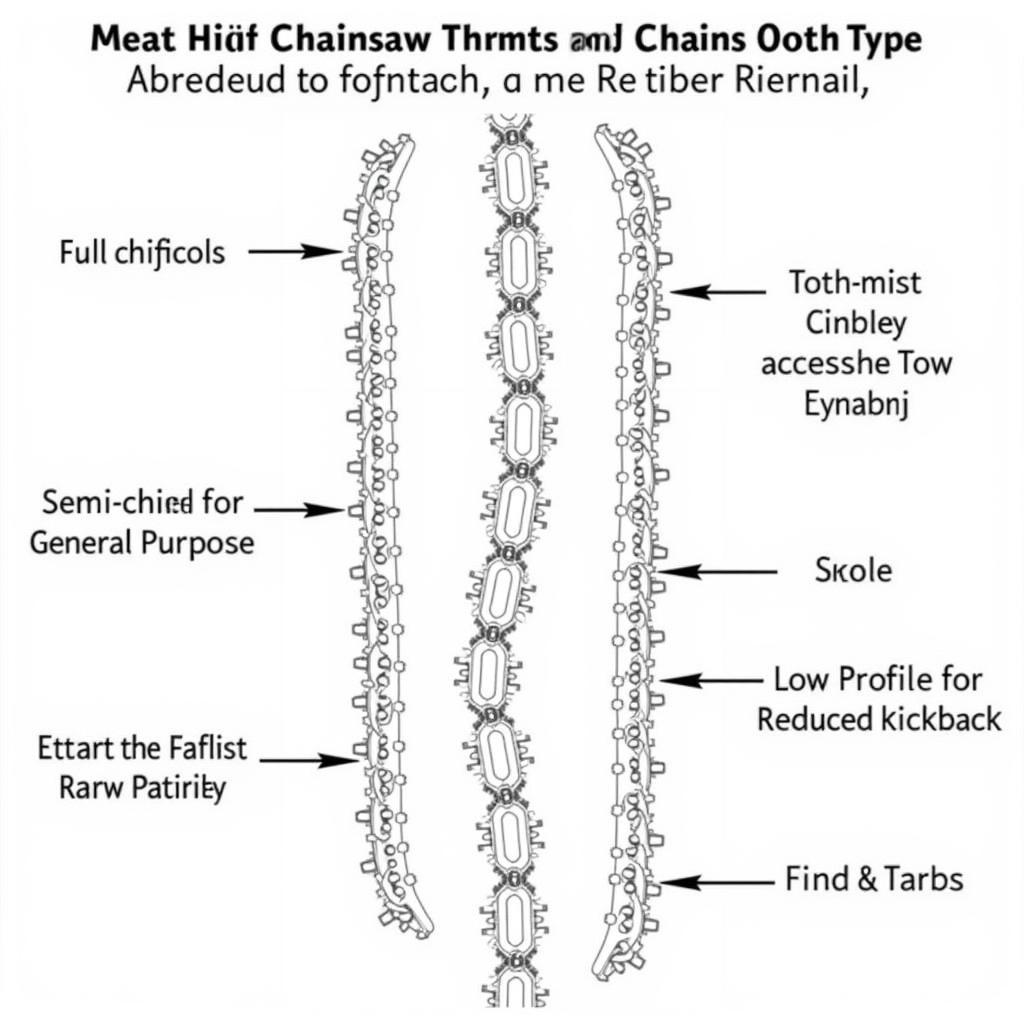 Different types of chainsaw chains for various applications