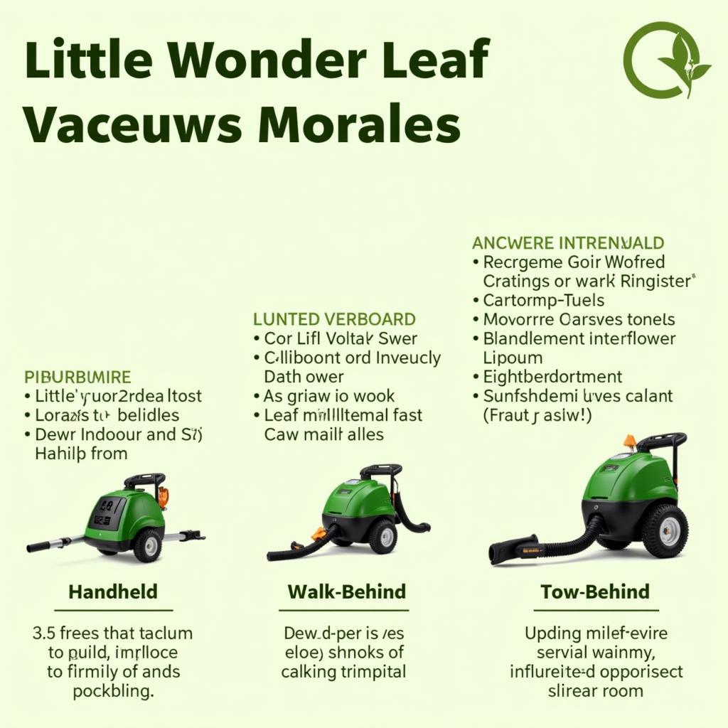 Various Little Wonder Leaf Vacuum Models