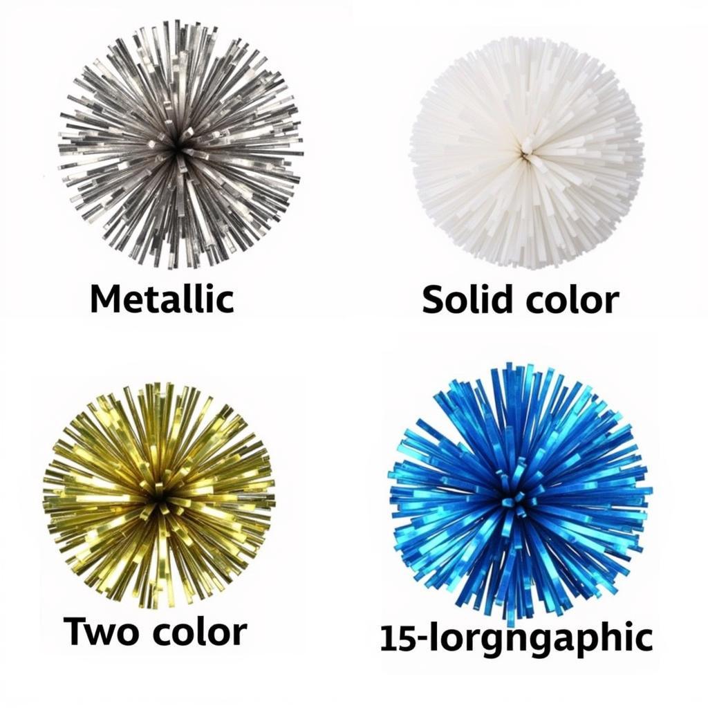 Various Types of Cheerleading Pom Poms