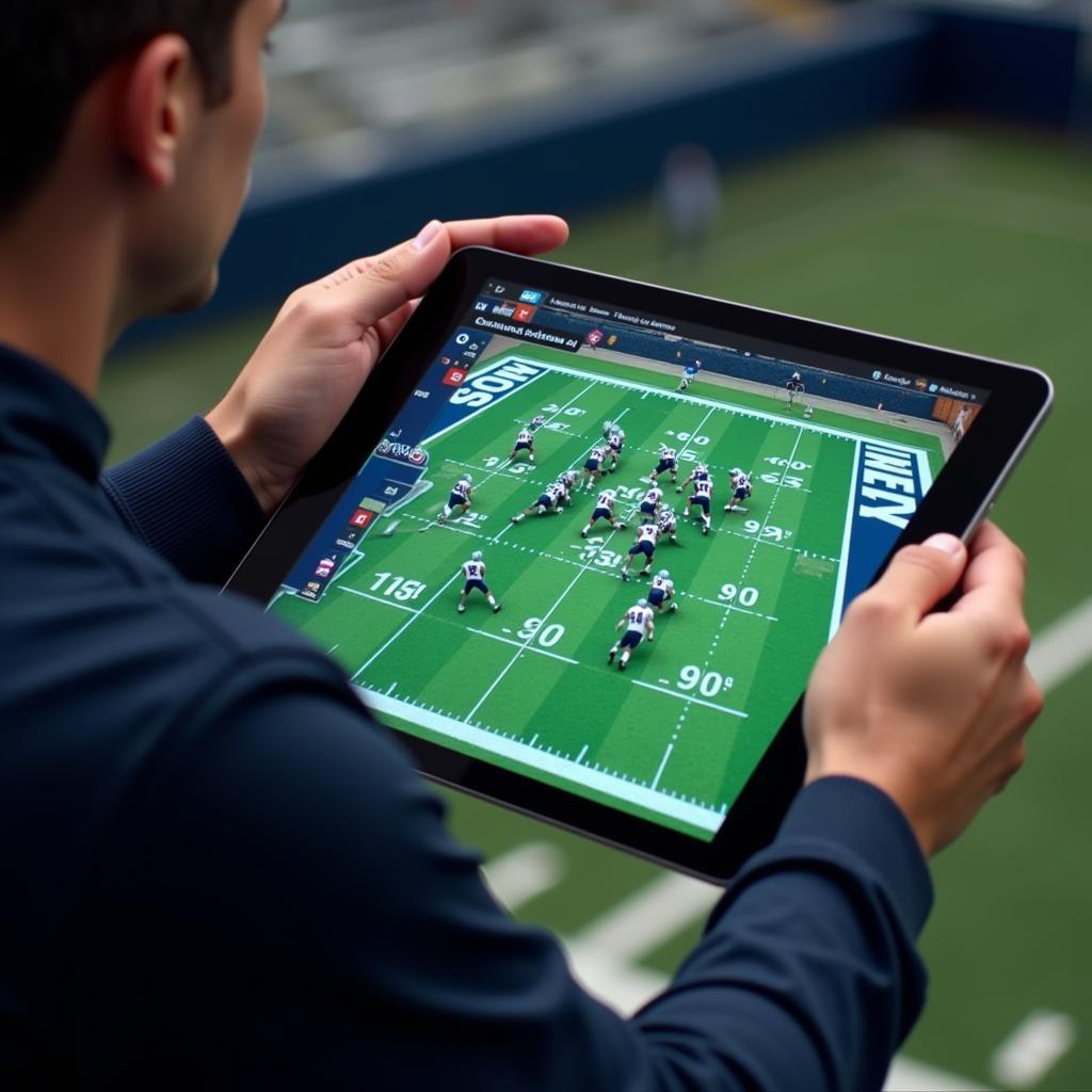 NFL Playbook Accessed on a Digital Tablet