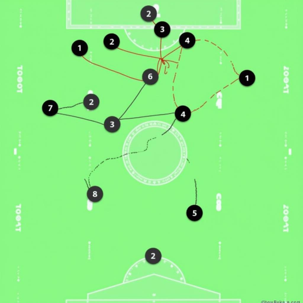 Football players in a dime defense formation.