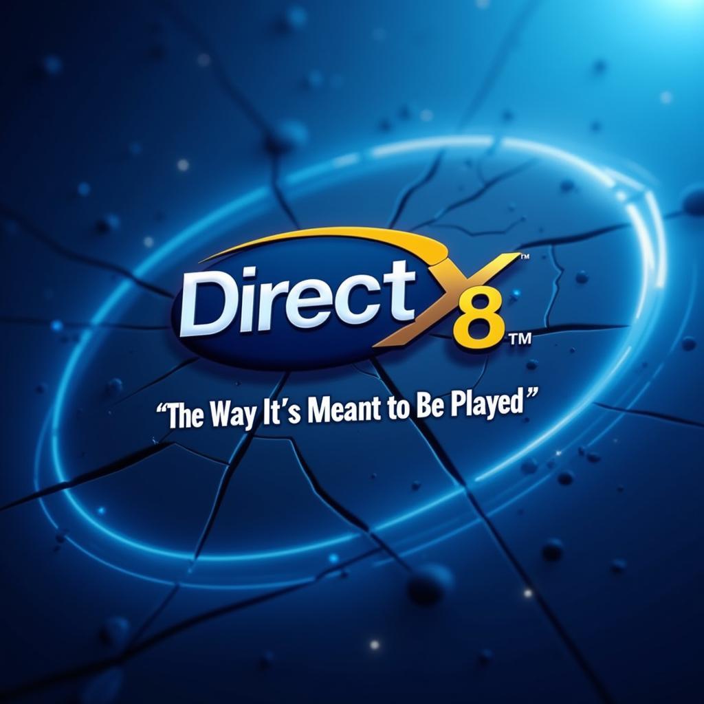 DirectX 8 logo and tagline