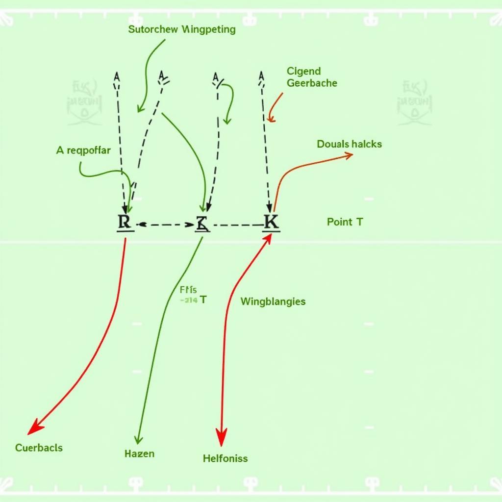 Diagram of the Double Wing T Formation