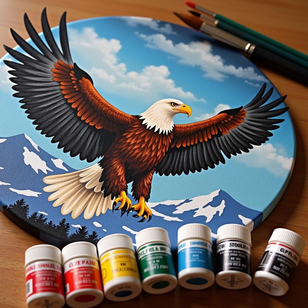 Eagle paint by numbers kit