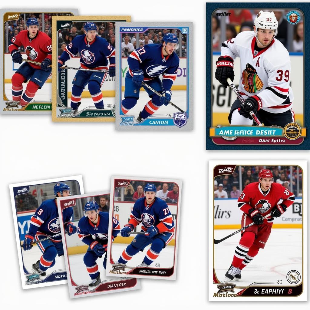 A collection of Easton Stick rookie cards from different brands