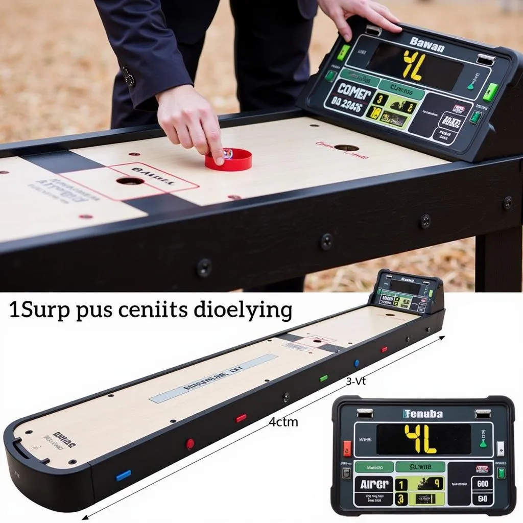 Electronic Shuffleboard Scoreboard with Remote Control