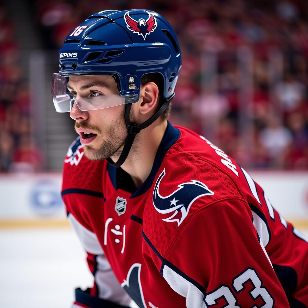 Evgeny Kuznetsov in his Washington Capitals jersey