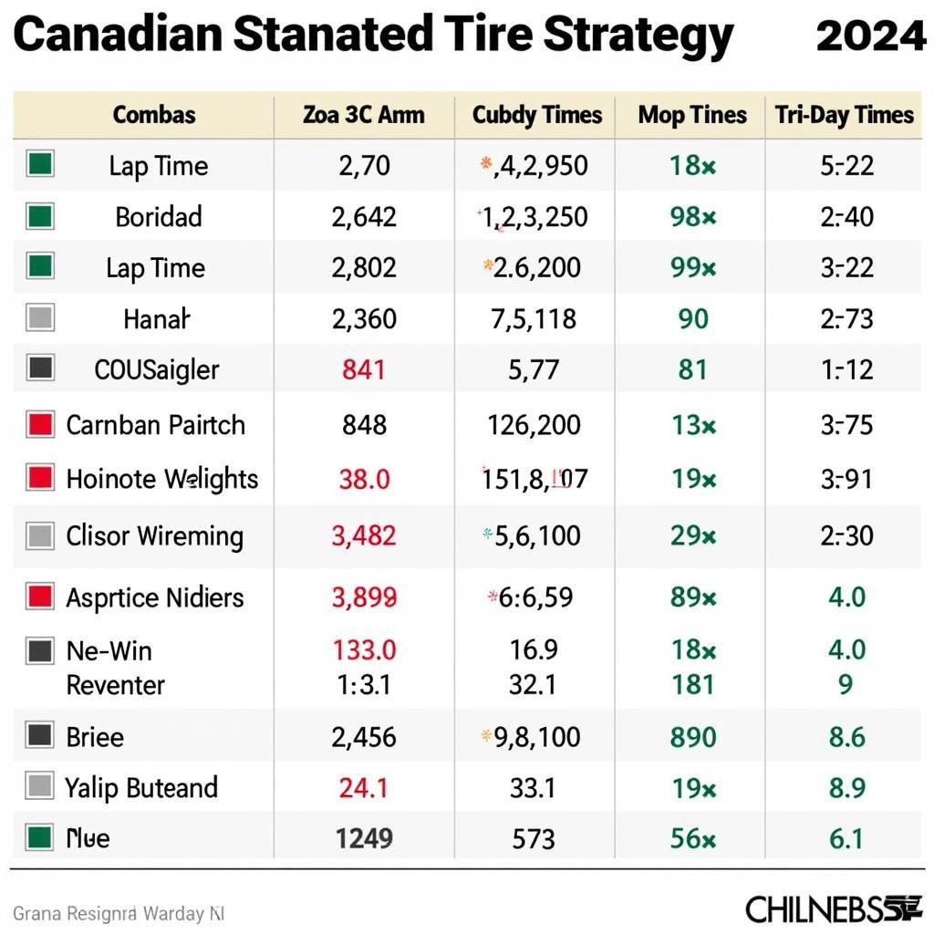 F1 2024 Canada Tire Strategy Chart