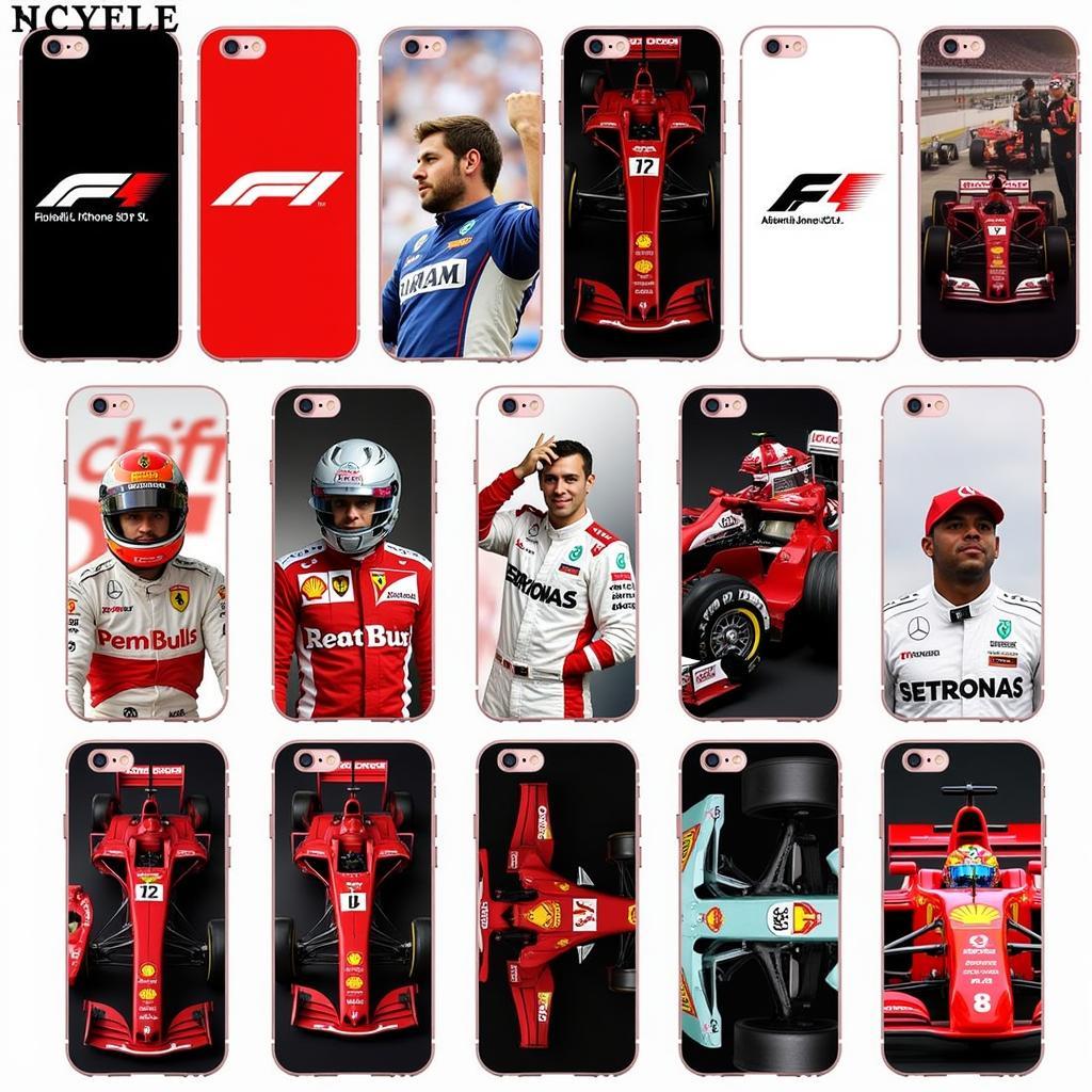 Variety of F1 iPhone cover designs