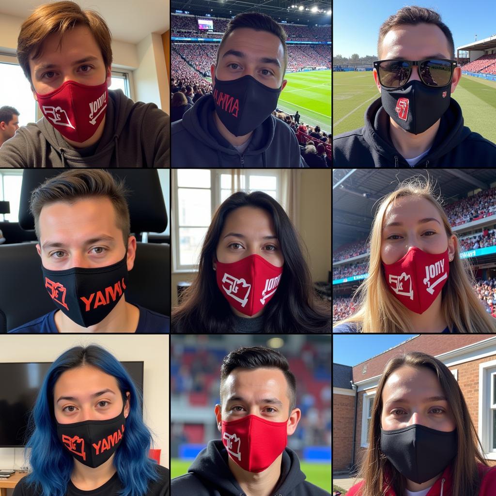 Collection of F7 Facemasks Worn by Fans