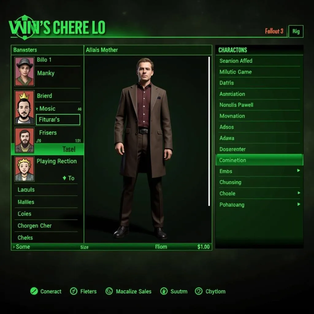 Fallout 4 character creation screen