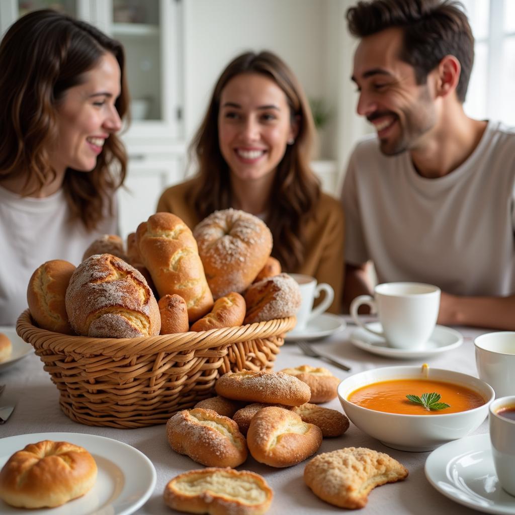 Family Enjoying Warehouse Bread